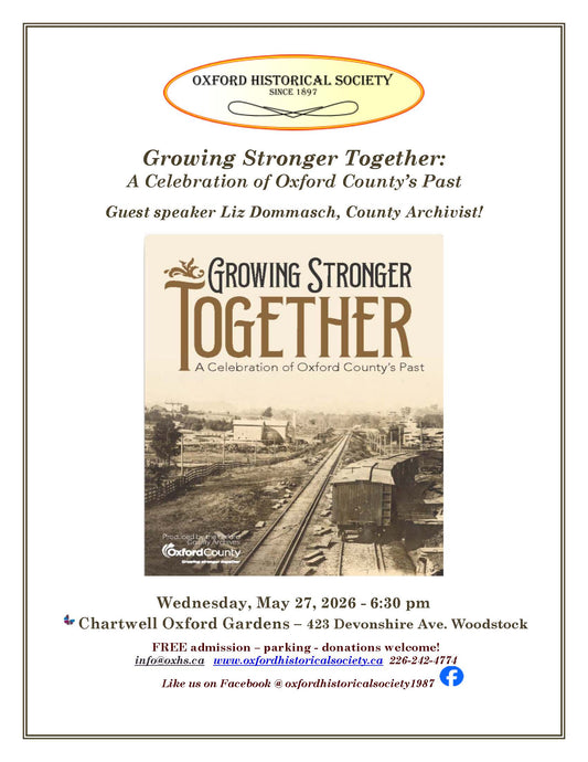 AGM Meeting May 27, 2026 @ 6:30 PM - Guest Speaker Liz Dommasch