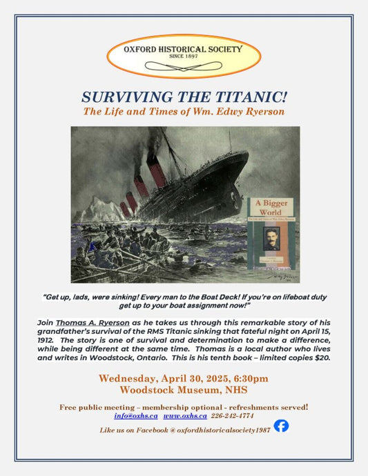 Wed, Apr 30 - Surviving the Titanic!
