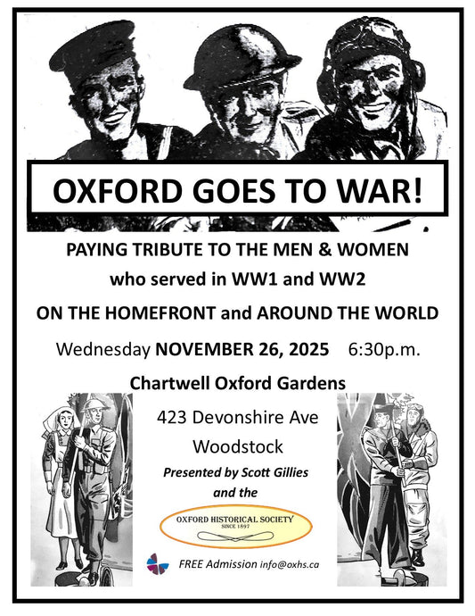 Wed, Nov 26 - Oxford Goes to War Woodstock!