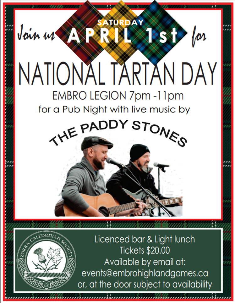 National Tartan Day April 1, 2023! Oxford Historical Society